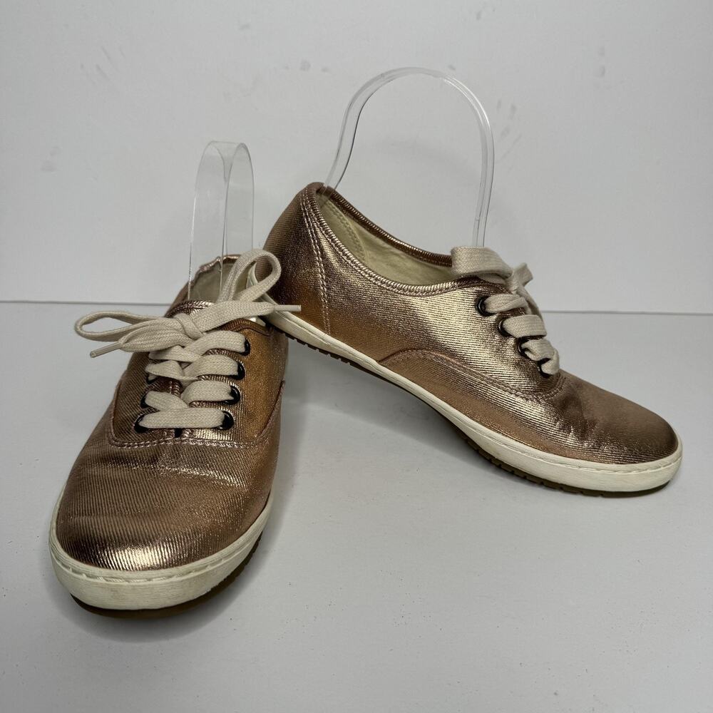 Taos Shoes Womens Size 7 Rose Gold Guest Star Lace Up Low Top Sneakers Comfort